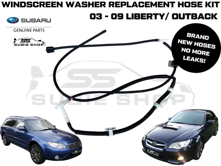 Genuine Subaru Liberty Outback 03-09 Bonnet Water Jet Windscreen Wiper Hose Kit