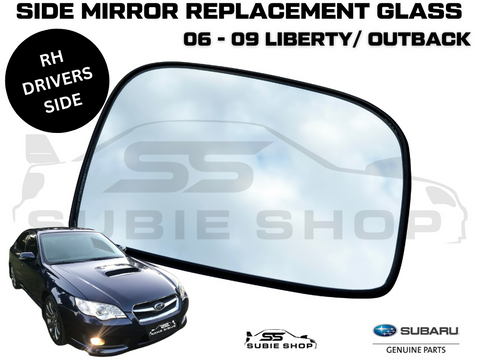 Genuine Subaru Liberty Outback Gen 4 06 - 09 Right Driver Side View Mirror Glass