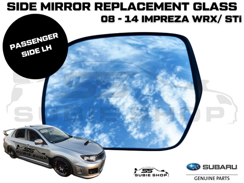 Genuine Subaru Impreza G3 WRX STi 08 -14 Left Side View Mirror Glass Replacement