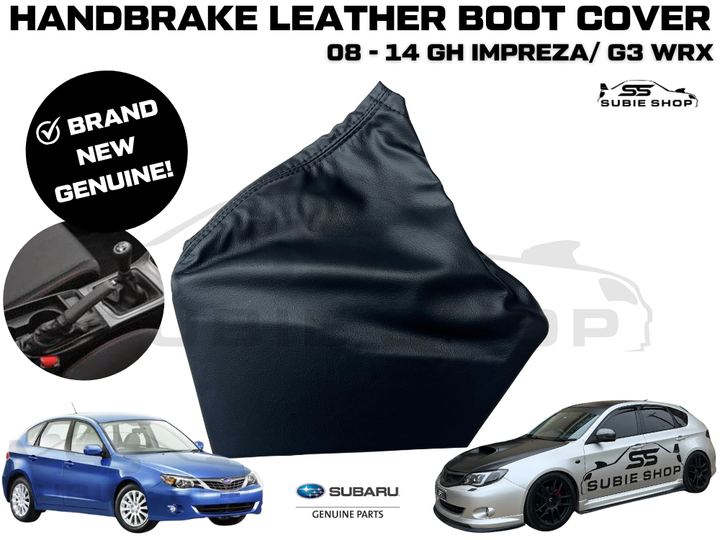 Genuine Subaru Impreza GH WRX STi G3 08 - 14 Black Hand Brake Leather Boot Cover