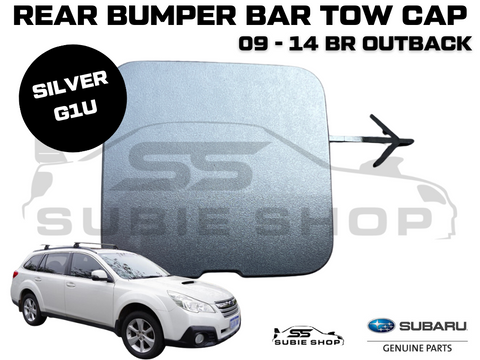GENUINE Subaru Outback BR 09 - 14 Rear Bumper Bar Tow Hook Cap Cover Silver TQ