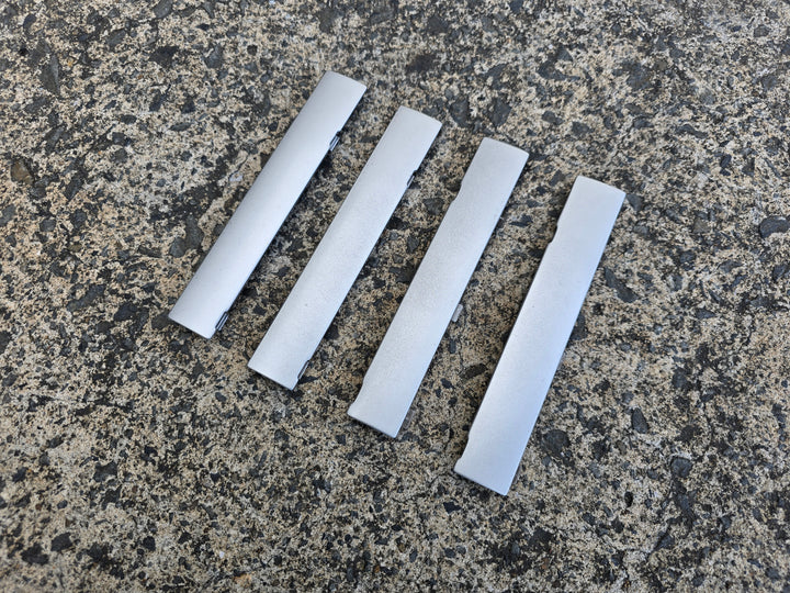 Subaru Liberty Wagon 03 - 09 Set 4 x Top Roof Rack Rail Trim Tabs Covers Silver