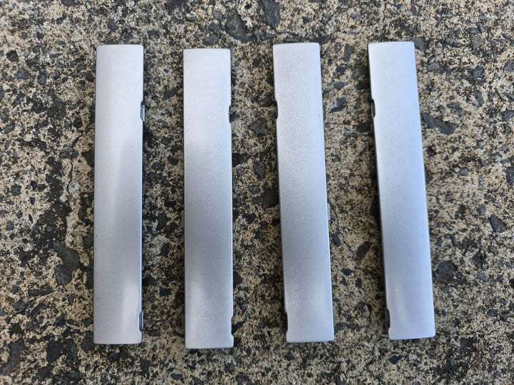 Subaru Liberty Wagon 03 - 09 Set 4 x Top Roof Rack Rail Trim Tabs Covers Silver