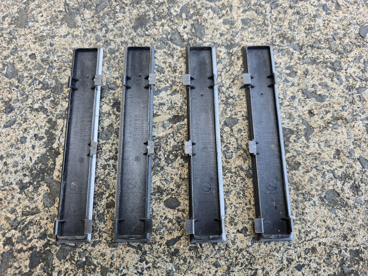 Subaru Liberty Wagon 03 - 09 Set 4 x Top Roof Rack Rail Trim Tabs Covers Silver