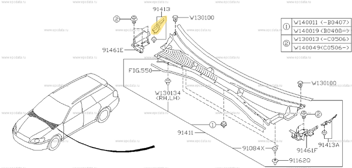 Genuine Subaru Liberty Outback 03 - 09 Windscreen Mould Trim Panel Bezel Right R