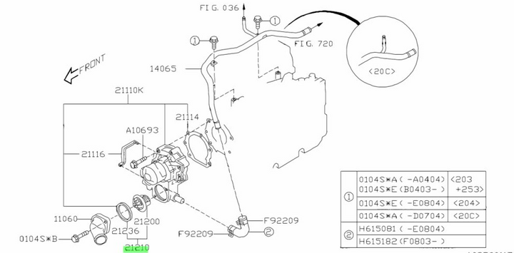 GENUINE Subaru Liberty GT Spec B EJ255 06 - 09 Thermostat Coolant W Gasket Seal