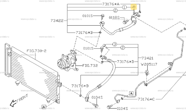 Genuine Subaru Forester SH EJ25 08 - 10 AC Air Con Conditioning Line Hose Cap L