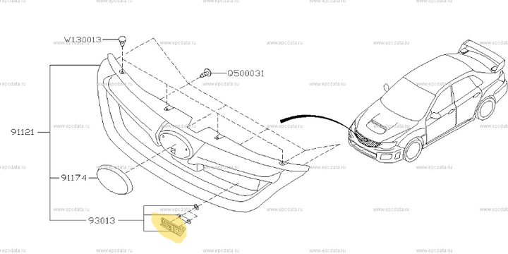 Genuine Subaru Impreza G3 WRX 2008 - 14 Front Grille Letters Badge Decal Emblem
