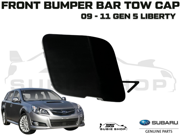 GENUINE Subaru Liberty 2009 - 11 Front Bumper Bar Tow Hook Cap Cover Matt Black