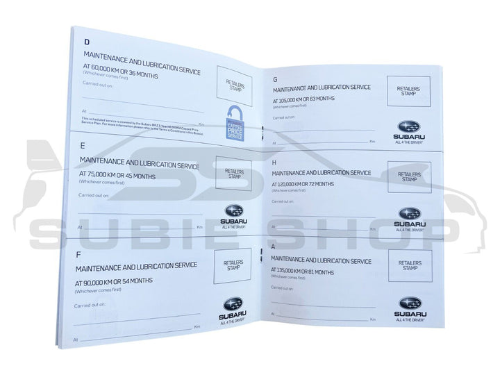 GENUINE Subaru BRZ 12-16 Factory Owners Manual Log Service Book Wallet Set Pouch