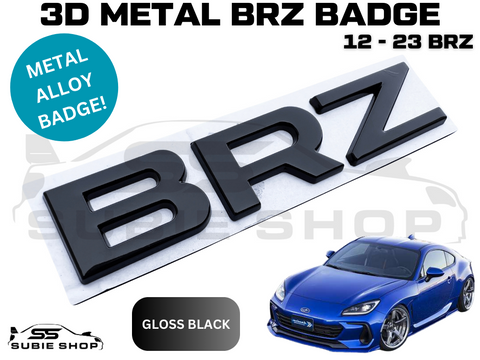 Metal 'BRZ' Rear Tailgate 3D Boot Decal Badge Emblem For 12 - 23 Subaru BRZ