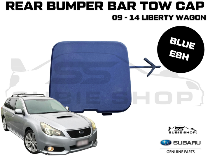 GENUINE Subaru Liberty Wagon 09 - 14 Rear Bumper Bar Tow Hook Cap Cover Blue E8H