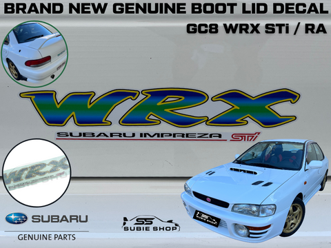 NEW Genuine Subaru Impreza 99 WRX GC8 RA STI Rear Boot Lid Decal Sticker OEM JDM