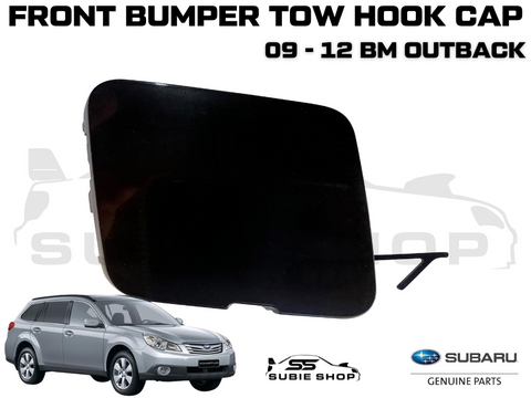 GENUINE Subaru Outback BM 09 - 12 Front Bumper Bar Tow Hook Cap Cover Matt Black