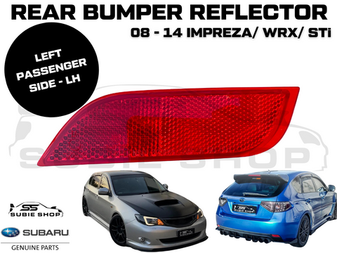 Genuine Subaru Impreza GH 08-14 Rear Bumper Bar Reflector Trim Insert Red Left