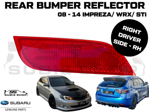Genuine Subaru Impreza GH 08-14 Rear Bumper Bar Reflector Trim Insert Red Right