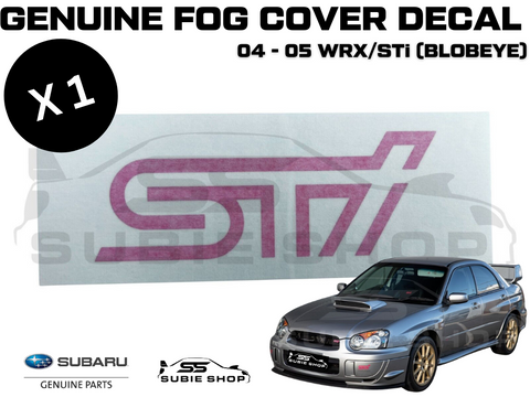 GENUINE OEM Subaru Impreza Blob 04 - 05 GD WRX STi Front Fog Cover Sticker Decal