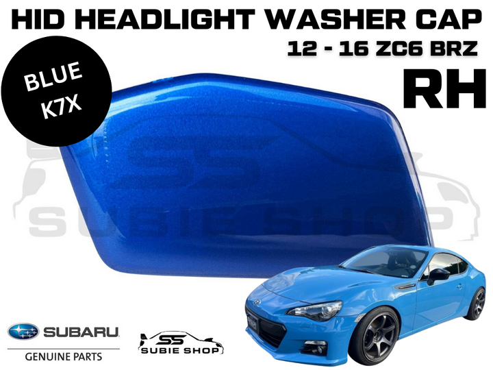 New Genuine OEM Headlight Washer Cap Cover 2012 -16 Subaru BRZ ZC6 Right RH Blue