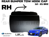 New GENUINE Subaru BRZ 12-21 Rear Bumper Bar Tow Hook Cap Cover Matt Black Right