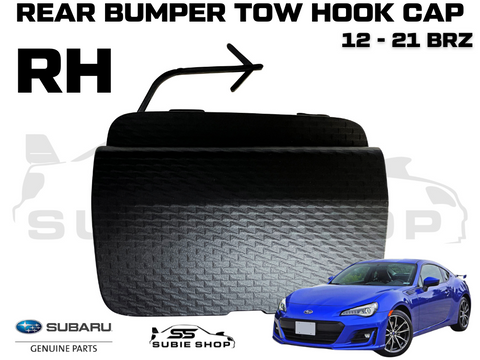 New GENUINE Subaru BRZ 12-21 Rear Bumper Bar Tow Hook Cap Cover Matt Black Right