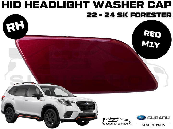 New Genuine Subaru Forester SK Headlight Washer Cap Cover 22 - 24 Right Red M1Y