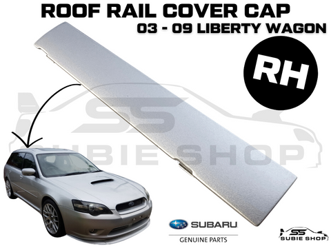 1x Subaru Liberty Wagon 03-09 Top Roof Rack Rail Trim Tab Cap Cover Silver Right