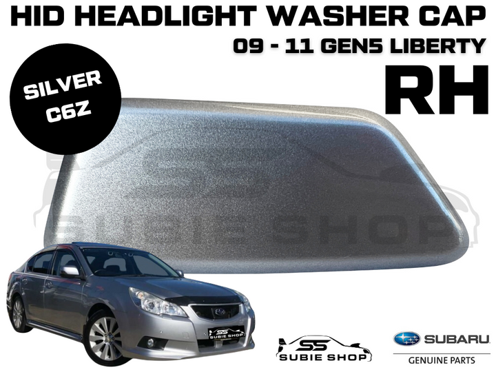 New Genuine Headlight Washer Cap Cover 09 -11 Subaru Liberty Silver C6Z Right RH