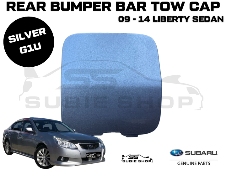 GENUINE Subaru Liberty Sedan 09-14 Rear Bumper Bar Tow Hook Cap Cover Silver G1U