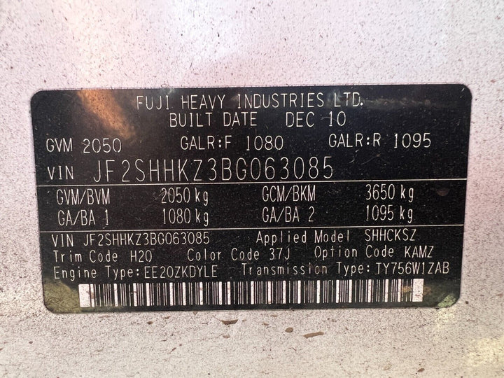 GENUINE Subaru Forester SH 08-12 Turbo Diesel Petrol Bonnet Hood Panel White 37J