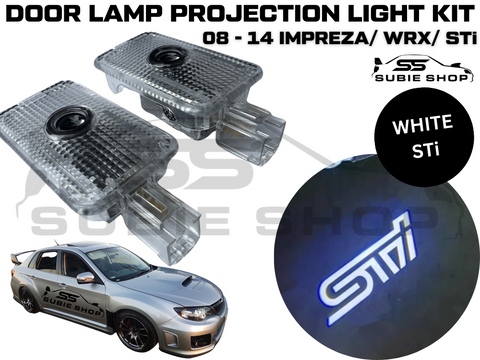 LED Logo Projection Door Lamp Courtesy Light Kit For 08 - 14 Impreza WRX STi G3