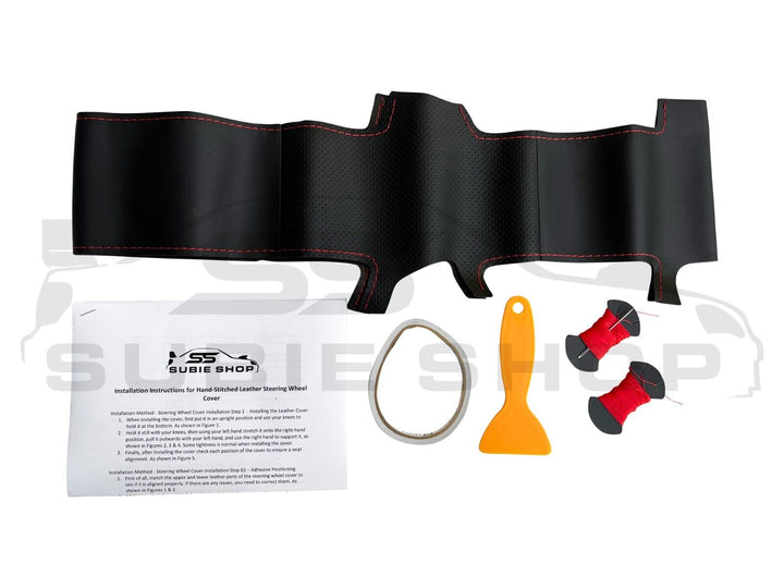 Genuine Leather Hand Stitched Steering Wheel Kit For Subaru Forester Liberty Outback XV