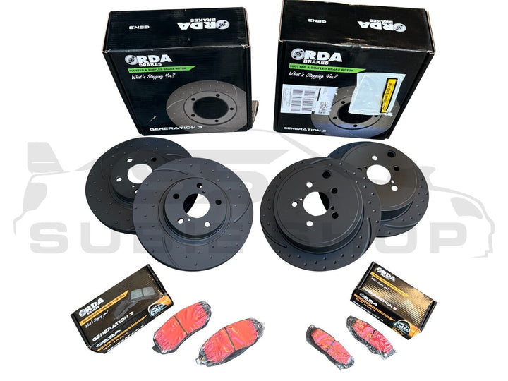 Performance Brake Rotors & Pads Upgrade 08 - 12 for Subaru Forester SH XT D