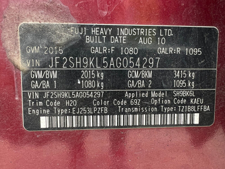 OEM Subaru Forester 2008 - 12 SH Detachable Tow Bar Towbar Towball Ball 1600kg