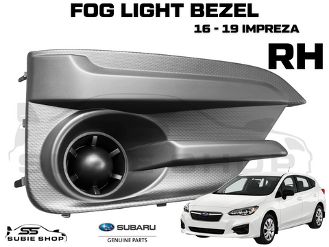 GENUINE Subaru Impreza GK 16 - 19 Fog Light Cover Trim Surround Bezel RH OEM