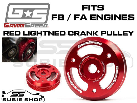 Grimmspeed Lightweight Crank Pulley for Subaru WRX 15+ Forester 13+ BRZ 86 FB FA