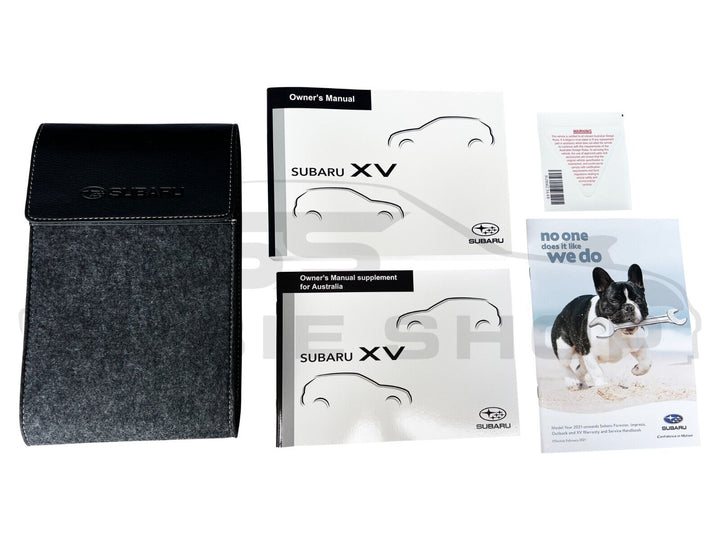 GENUINE Subaru XV GU 20 + Factory Owners Manual Log Service Book Wallet Pouch