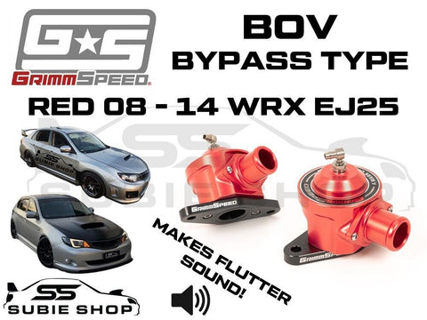 New Red Grimmspeed Bypass Blow Off Valve BOV For Subaru WRX 08 - 14 G3 EJ255