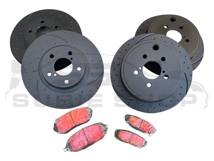 Performance Brake Rotors & Pads Upgrade 08 - 12 for Subaru Forester SH XT D