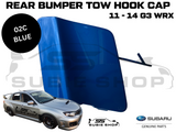 GENUINE Subaru Impreza 11 -14 G3 WRX Rear Bumper Bar Tow Hook Cap Cover Blue 02C