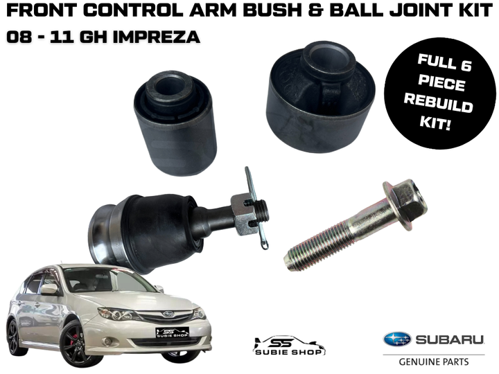 GENUINE Subaru Impreza GH 2008 - 11 Front Lower Control Arm Bush Ball Joint Kit
