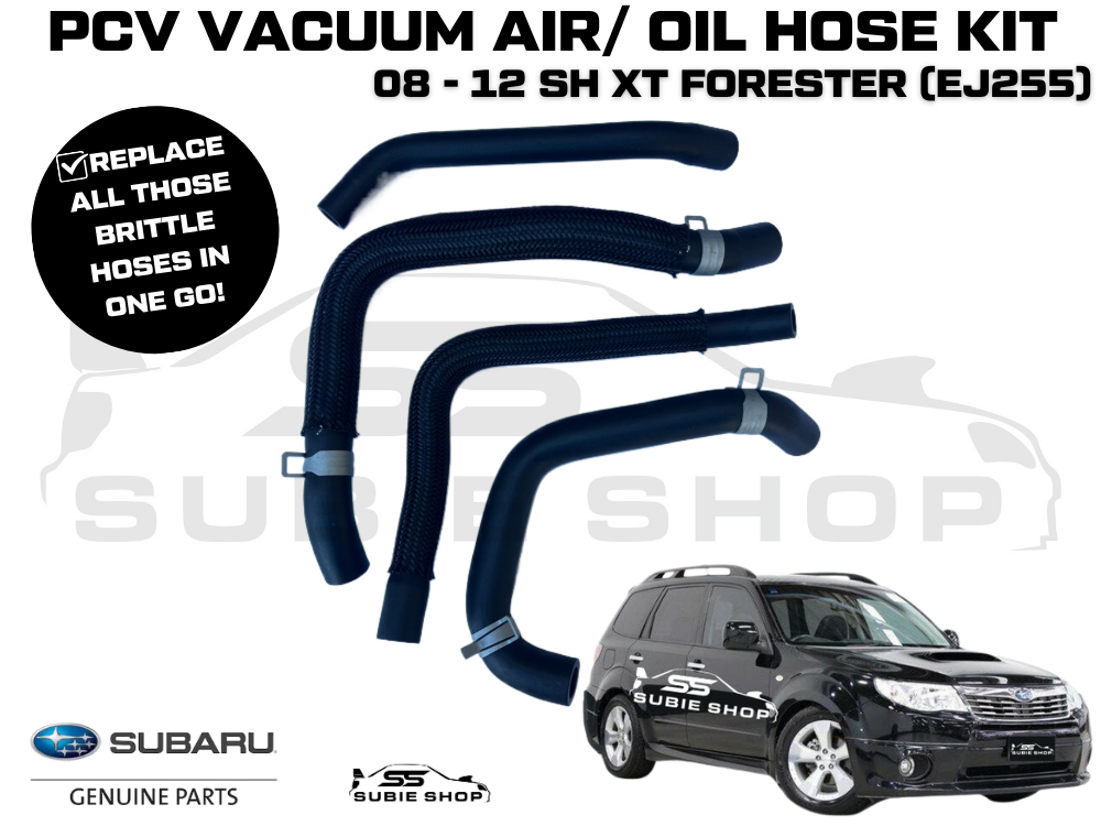 Genuine Subaru Forester SHXT Turbo EJ255 08 -12 PCV Vacuum Air Oil Hose Pipe Set