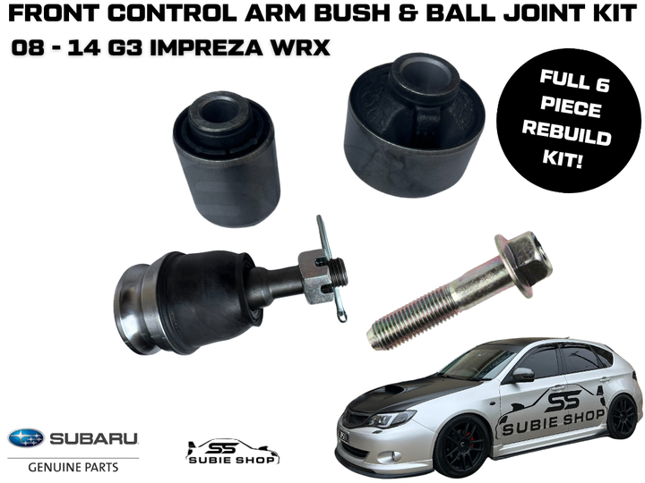 GENUINE Subaru Impreza G3 WRX 08 -14 Front Lower Control Arm Bush Ball Joint Kit