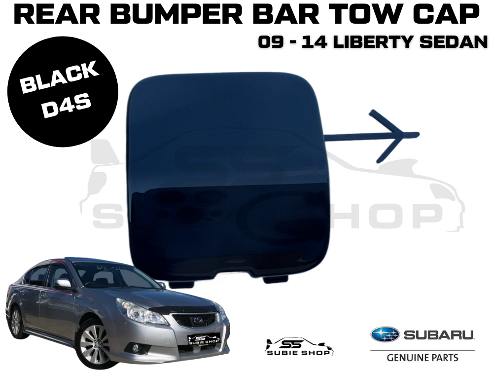 GENUINE Subaru Liberty Sedan 09 -14 Rear Bumper Bar Tow Hook Cap Cover Black D4S