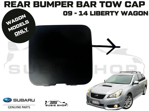 GENUINE Subaru Liberty Wagon 09-14 Rear Bumper Bar Tow Hook Cap Cover Matt Black