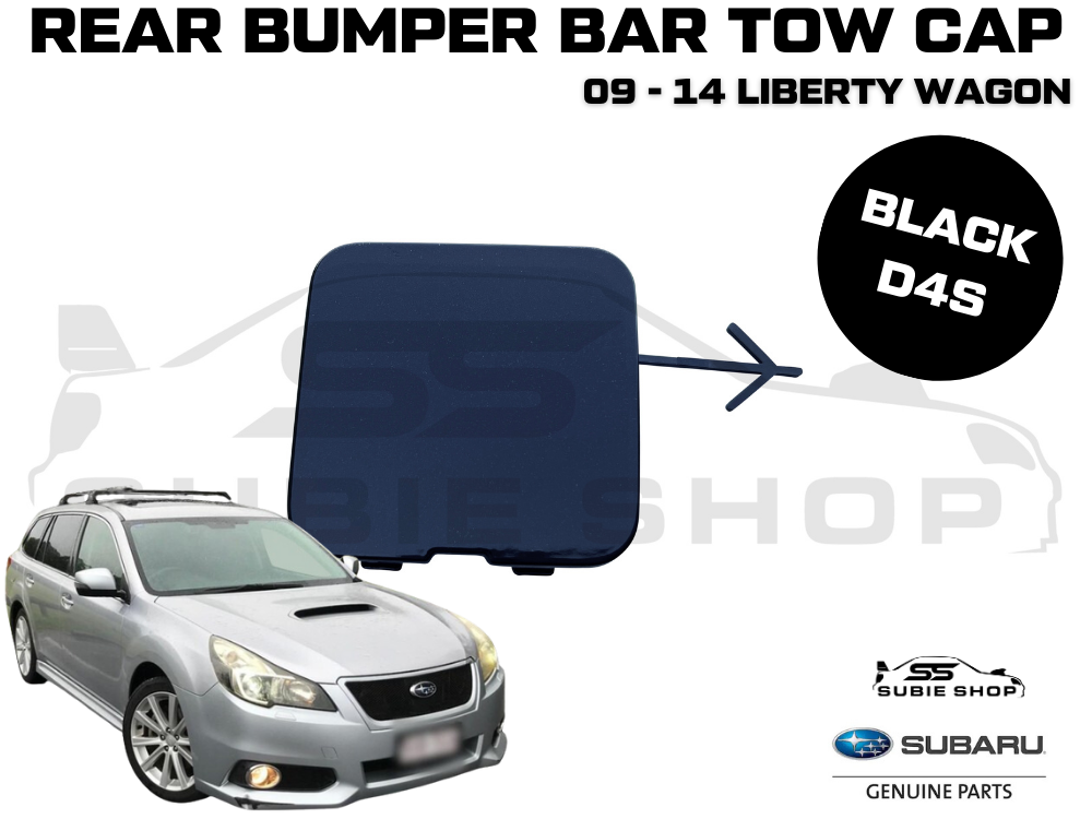 GENUINE Subaru Liberty Wagon 09 -14 Rear Bumper Bar Tow Hook Cap Cover Black D4S