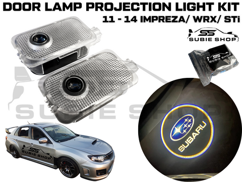 LED Logo Projection Door Lamp Courtesy Light Kit For 11 - 14 Subaru Impreza WRX STi