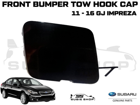 GENUINE Subaru Impreza GJ 11 - 16 Front Bumper Bar Tow Hook Cap Cover Matt Black