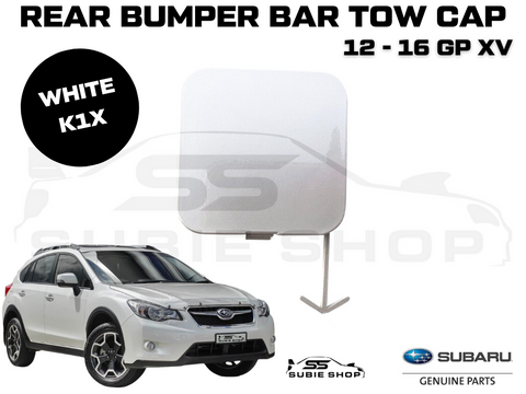 New GENUINE Subaru XV GP 12 - 16 Rear Bumper Bar Tow Hook Cap Cover White K1X