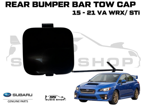 GENUINE Subaru VA WRX Sti 15 - 21 Rear Bumper Bar Tow Hook Cap Cover Matt Black