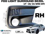 New Genuine 17-21 Subaru Impreza VA WRX STi Fog Light Bezel Cover Surround Right